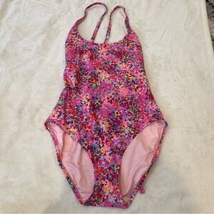 Gap Women’s Pink Floral Swimsuit Size Small One